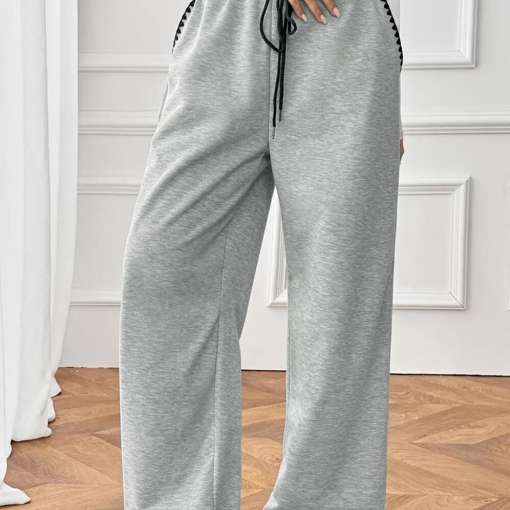 Wide-Leg Drawstring Pants - Picture 3 of 14